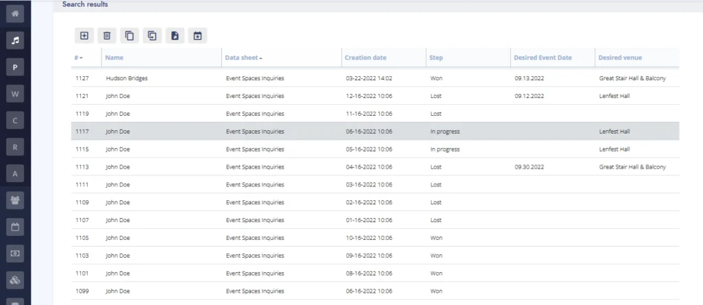 diese feature event management inquiries